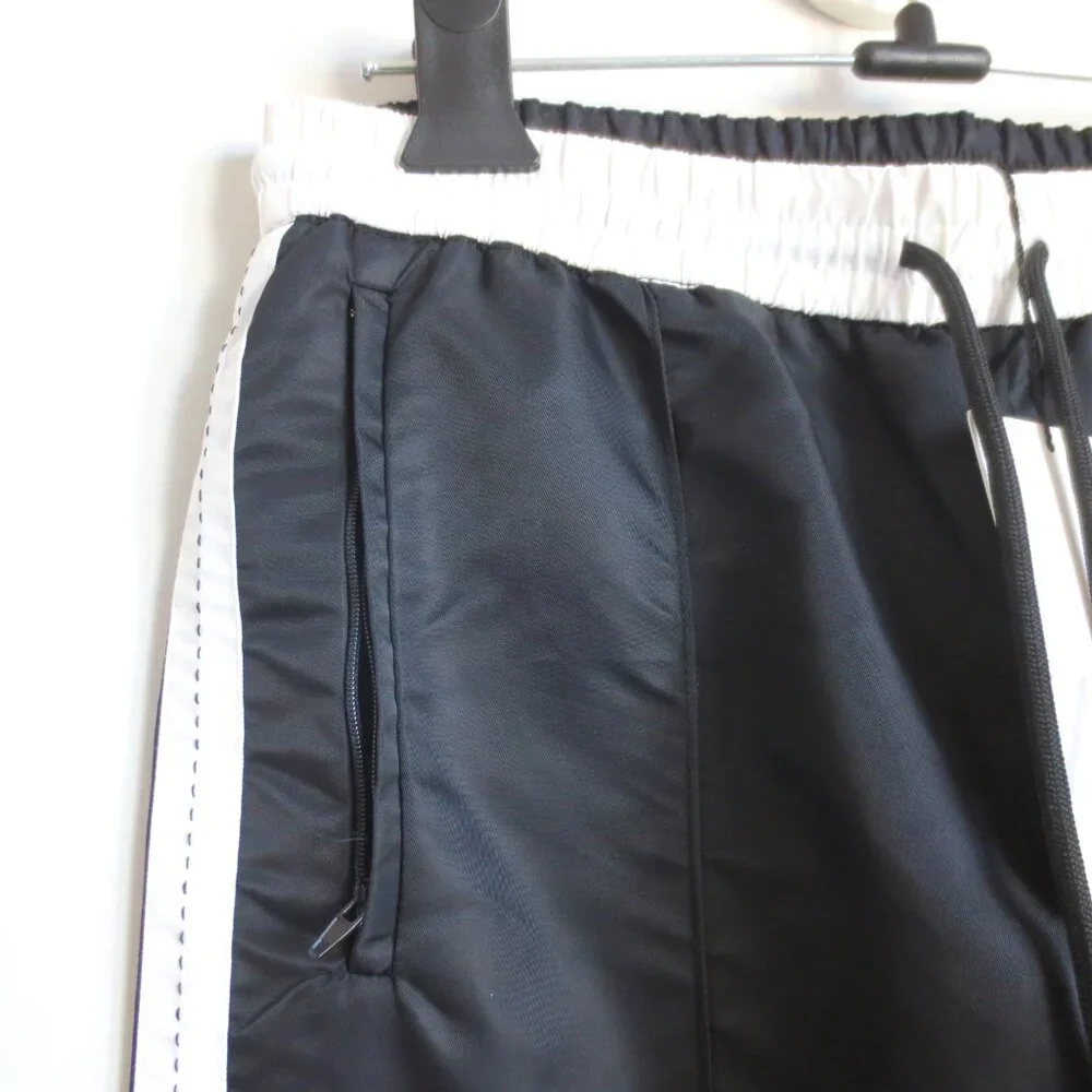 NWT ZARA SIDE STRIPE NYLON JOGGING PANTS BLACK 4319/419 - Picture 4 of 7